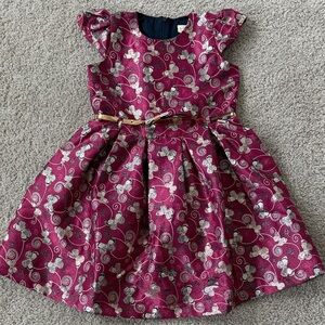 Elegant Burgundy Dress for Girls